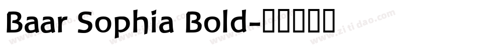 Baar Sophia Bold字体转换